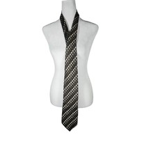 Mosaic Men's 100% Silk Tie Silver Gray Black 62" Squares - $12.60 Mosaic Men's 100% Silk Tie Silver Gray Black 62" Squares - $12.60