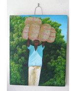 Rare Signed EMMANUEL DULCE Contemporary Art Painting Haiti - Listed Hait... - $399.99