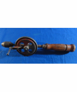 Antique Einar B Hanson Hand Held Crank Drill Tool USA Vtg Wood Handle Pr... - $31.76 CAD