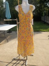 Nwt Nanette Lepore Yellow Floral Print Dress 6 $128 - £32.06 GBP