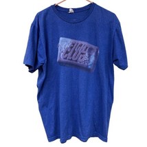 Fight Club Vintage XL T Shirt Bar Soap Blue  Brad Pitt Movie - £27.58 GBP