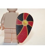 Red And Black Knight Shield For Blocks Minifigures - $39.06 MXN