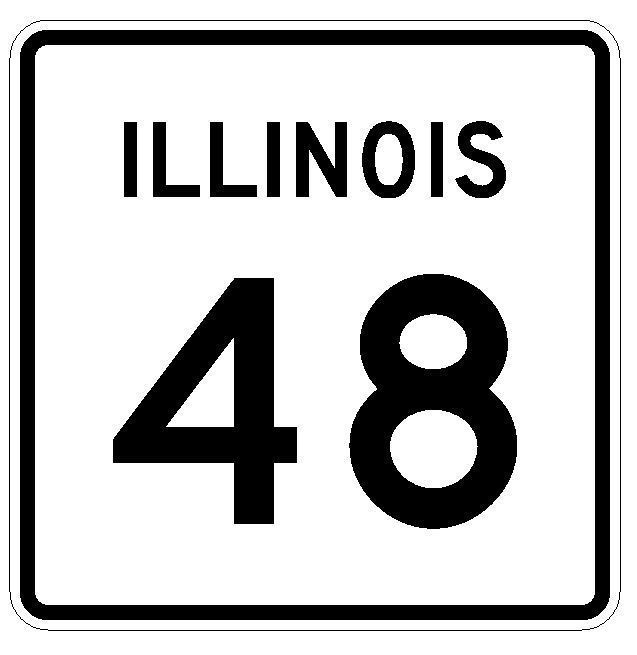 Primary image for Illinois State Route 48 Sticker R4333 Highway Sign Road Sign Decal
