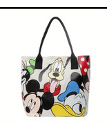 Minnie Mouse &amp; Duck Canvas Tote Bag Single Shoulder Shopping Tote Bag~New - $22.00