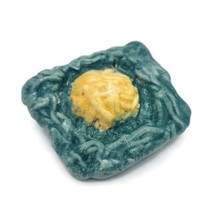 Handmade Ceramic Green Brooch Pin for Women Unique Irregular Jewelry Broach - $42.99