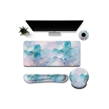Work And Play 4 In 1 Matching Quartz Swirl Print With Golden Veining Des... - $59.47