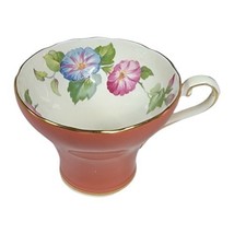 Vintage Aynsley Teacup Rust Orange Morning Glory Corset Cup Only  - £30.27 GBP