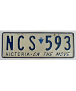 Vintage Australia Victoria License Plate NCS 593 &quot;On The Move&quot; - €34,49 EUR