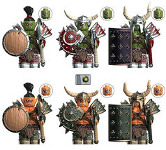6Pcs Medieval Orc Warrior Minifigure Movable-join Iron Horde Grommash Mini Block - $25.59
