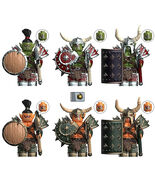 6Pcs Medieval Orc Warrior Minifigure Movable-join Iron Horde Grommash Mi... - $470.81 MXN