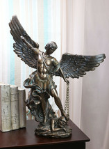Ebros Guardian Archangel Saint Michael Slaying Lucifer Statue Guido Reni 20&quot;Tall - £113.66 GBP