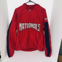 Washington Nationals Authentic Majestic Cool Base Pullover Jacket Men&#39;s Small - £31.03 GBP