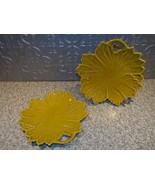 Marfield by Steubenville Toast Plates Speckled Chartreuse - 2 Vintage 19... - $26.98