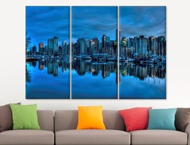 Vancouver Canvas Art Canada Wall Art Vancouver Skyline British Columbia Print Ca - £39.16 GBP