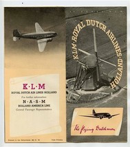 KLM 1939 Royal Dutch Airlines Holland Brochure The Flying Dutchman DC-2 &amp; DC-3  - £14.01 GBP