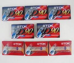 TDK D90 Superior Normal Bias 8 Blank Audio Cassette Tapes IECI/TYPE1 High Output - £6.11 GBP