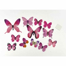 12 PC 3D Butterflies Wall Stickers Decoration Wedding Home Decor Pink NE... - £8.95 GBP