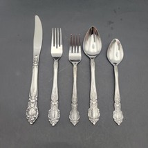 NS National Stainless Japan Rose and Leaf Service For 8 Vtg Set of 50 Pcs Rare - £115.00 GBP