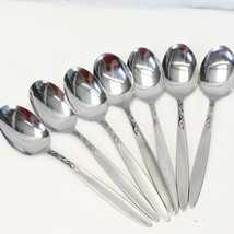 Amefa Tulip Time Oval Soup Spoons 7.5&quot; Lot of 7 - £20.79 GBP