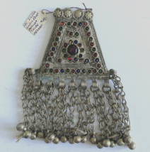 Afghan Kuchi Tribal Pendant Jewelry Boho Vintage Ethnic Dance Old Antique 1800s - £62.12 GBP