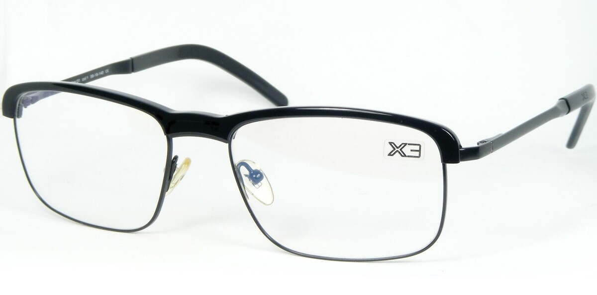 TRIPLE X Stockholm Skybar 01 Col.1 Lunettes Noires Monture 56-18-140mm - $81.15