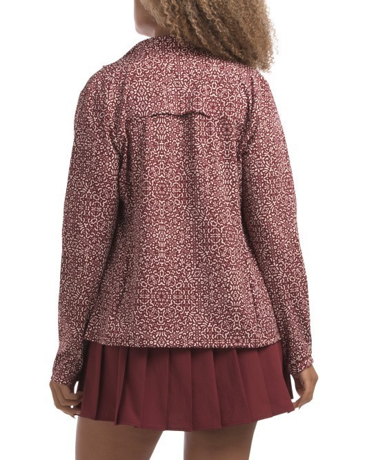 NWT TOMMY BAHAMA Cabernet Magic Medallion Long Sleeve Full Zip Golf Jacket  L XL Item image 3