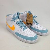 Nike Court Vision Mid NN Shoes Mens 12 White Ocean Bliss FJ3998-100 Mew - $69.29
