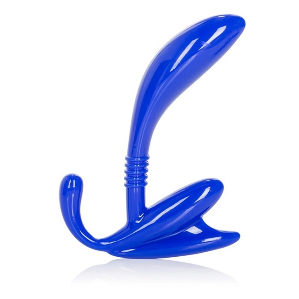 Apollo Curved Prostate Probe Blue 4.5 Inch Prostate Massagers - $18.80