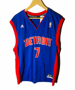 Adidas Homme Detroit Pistons Brandon Jennings Jersey Royal - $726.92 MXN