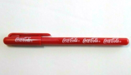 Coca-Cola Licensed Red Plastic Pen Coke Soda Advertising Promotional Ori... - $9.03