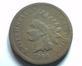 1866 Indian Cent Penny Fine+ F+ Nice Original Coin From Bobs Coins Fast Shipment - £87.72 GBP