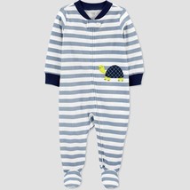 Carter&#39;s Just One You Baby Turtle Footed Pajama - White/Gray Newborn - £6.35 GBP