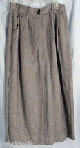 GIANNI SPORT Skirt 12 Lined long Wool blend pockets black white career - £15.75 GBP