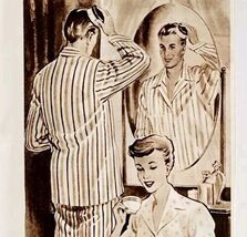1951 London Tailored Pajamas By Bonsoir Advertisement Sphere UK Silvro E91C - $19.99