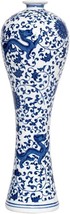 Antique Chinese Blue And White Vase, Porcelain Decorative Glazed Vases For Home - £25.90 GBP