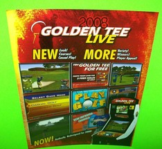 Incredible Technologies 2008 Golden Tee Live Arcade FLYER Original Game Artwork - $20.70