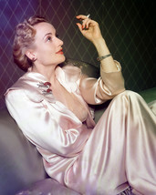 Carole Lombard 16x20 Canvas Classic Glamour Pose in Silk Gown Smoking Cigarette - £52.34 GBP