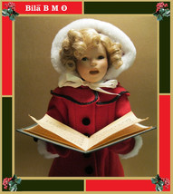 17 inches &quot;Little Caroler&quot; Porcelain SHIRLEY TEMPLE Christmas Doll - by ... - £77.68 GBP