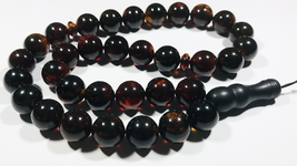 Islamic Muslim 33 Prayer Beads Natural Baltic Amber Tasbih pressed amber 67gr. - £236.57 GBP