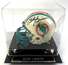 Bob Griese Miami Dolphins Autographed 1972 Throw Back Mini Helmet - £66.73 GBP