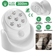 Adjustable 7Led Motion Activated Sensor Cordless Light Indoor Outdoor Pa... - £22.79 GBP