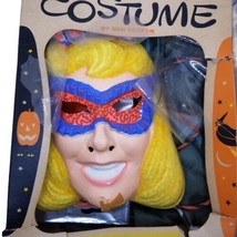 Vintage Halloween Costume Ben Cooper Fairy Princess Mask Cape Wand 1960s Box Bag - £43.16 GBP