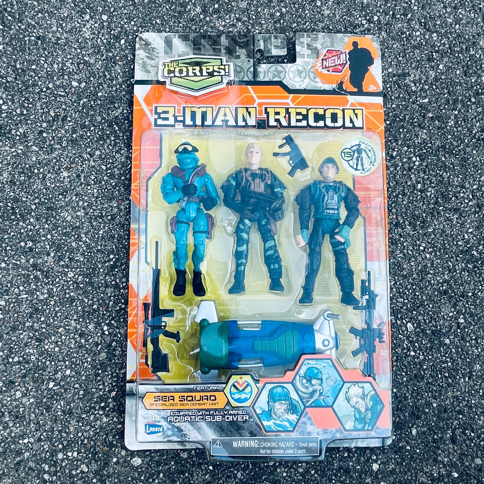Lanard Toys The Corps 3-Man Recon Sea Squad, New On Card 2008 - $33.92