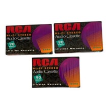 RCA Hi-Fi Stereo Audio Lot of 3 Blank Cassette Tapes 90 Minutes RC90 NEW - $13.79