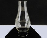 Clear Glass Hurricane Oil Lamp Globe, 2 3/8&quot; Rolled Rim Fitter, Vintage,... - $14.65