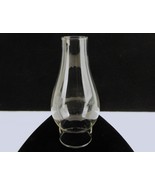 Clear Glass Hurricane Oil Lamp Globe, 2 3/8&quot; Rolled Rim Fitter, Vintage,... - $14.65