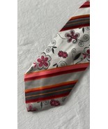 Bugatchi Uomo Men’s Silk Tie Multicolor Diagonal Stripe &amp; Floral - €12,99 EUR