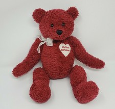 13&quot; BABY GUND MY FIRST CHRISTMAS RED TEDDY BEAR STUFFED ANIMAL PLUSH TOY... - $56.05