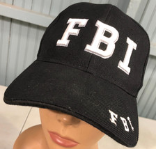 FBI Novelty Costume Adjustable Black Baseball Cap Hat - £12.17 GBP