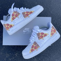 Custom Nike Air Force 1 Pizza Party - Men&#39;s And Women&#39;s Shoes - £207.03 GBP